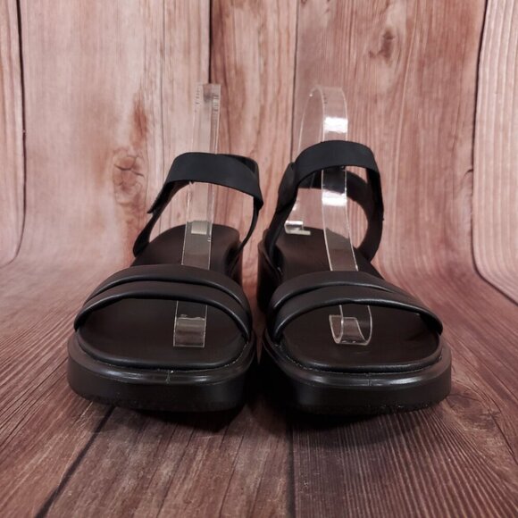 Ecco Flowt LX Womens Size 41 US 10-10.5 Black Strappy Wedge Sandals - Picture 5 of 14
